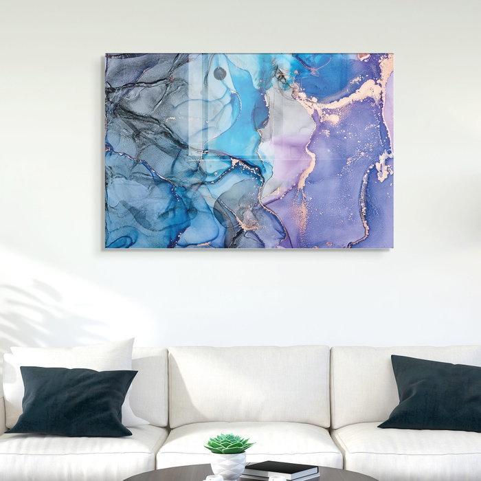 Wallity Pintura Decorativa de Vidrio Templado Multicolor 70 x 100 cm